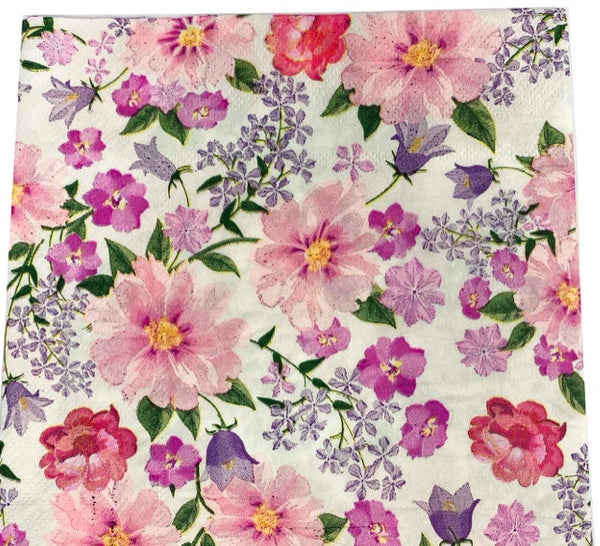 Pink Ditsy Floral Napkins 20Pk
